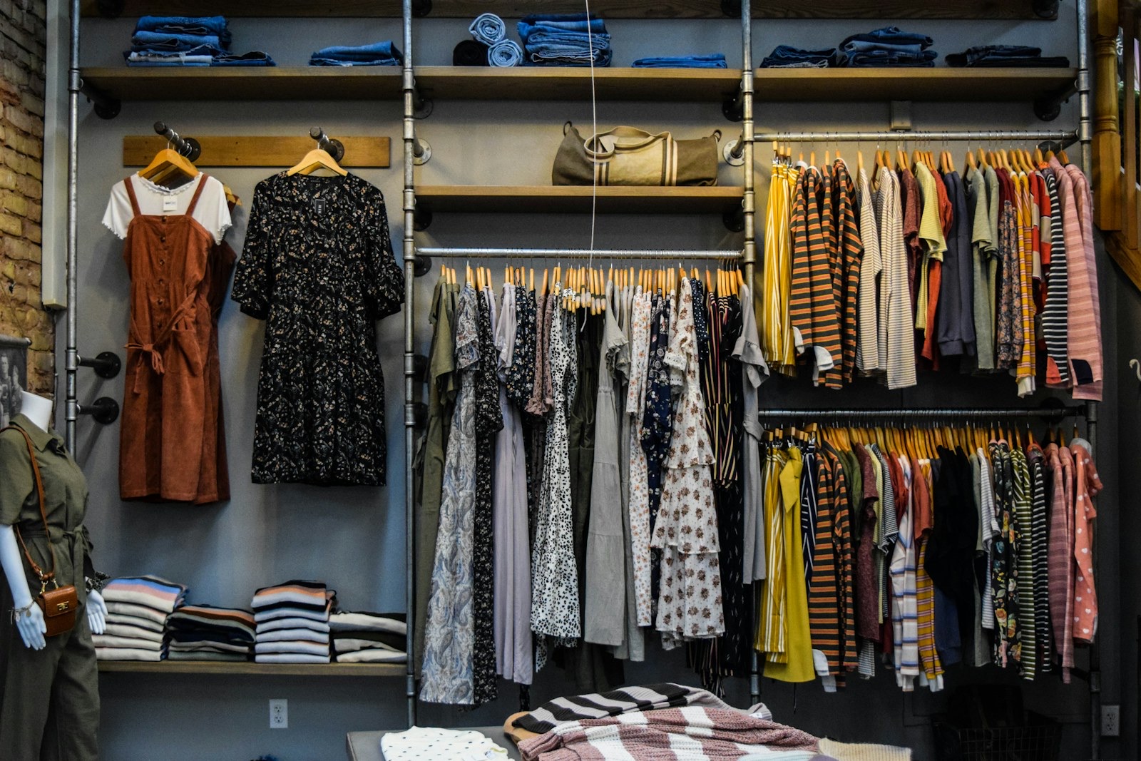 Inside a boutique