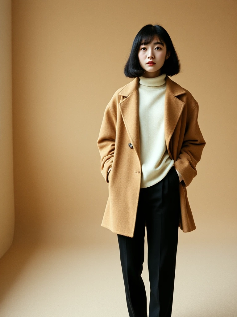 Wool-blend coat
